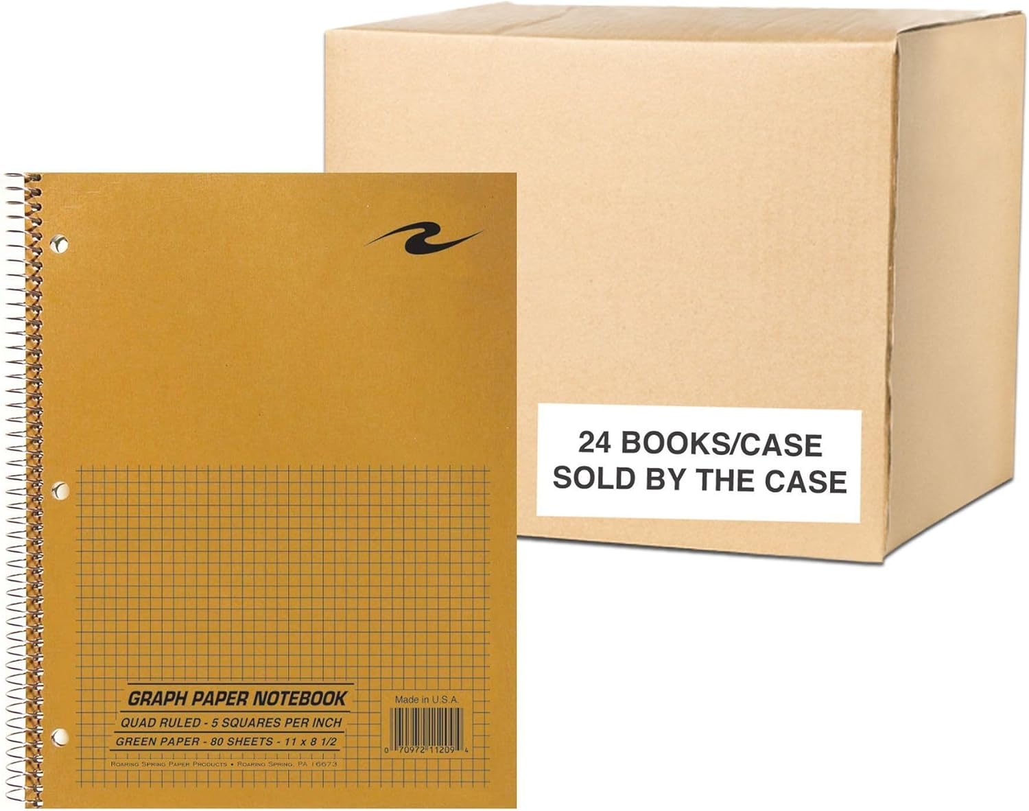 Roaring Spring One Subject Lab Book - 80 Sheets, 11in x 8.5in