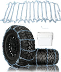 SCITOO Snow Chains for Car Pickup Trucks SUV - Quick 1 Min Fit