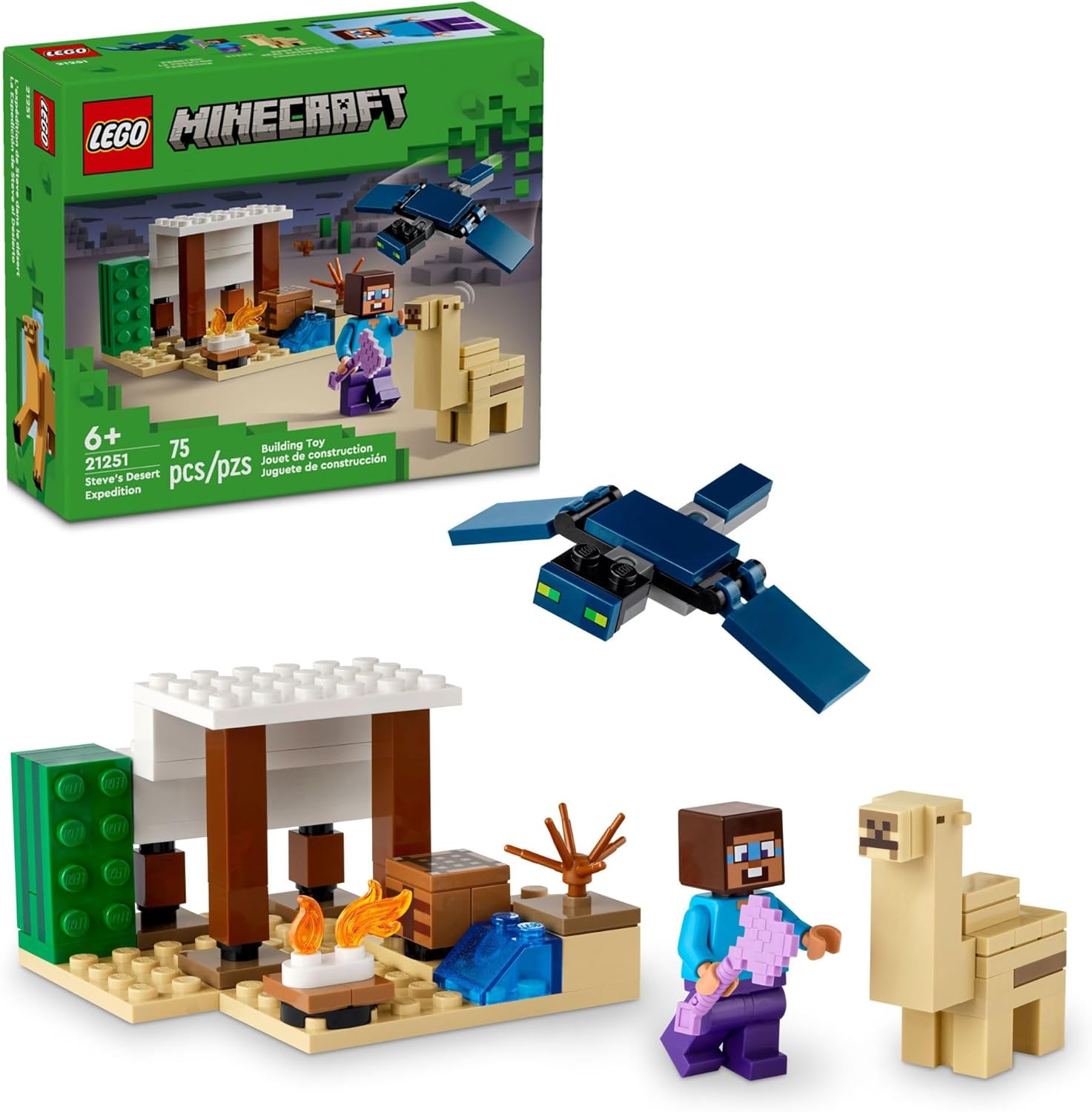 LEGO Minecraft Desert Expedition: Action Figures and House Set