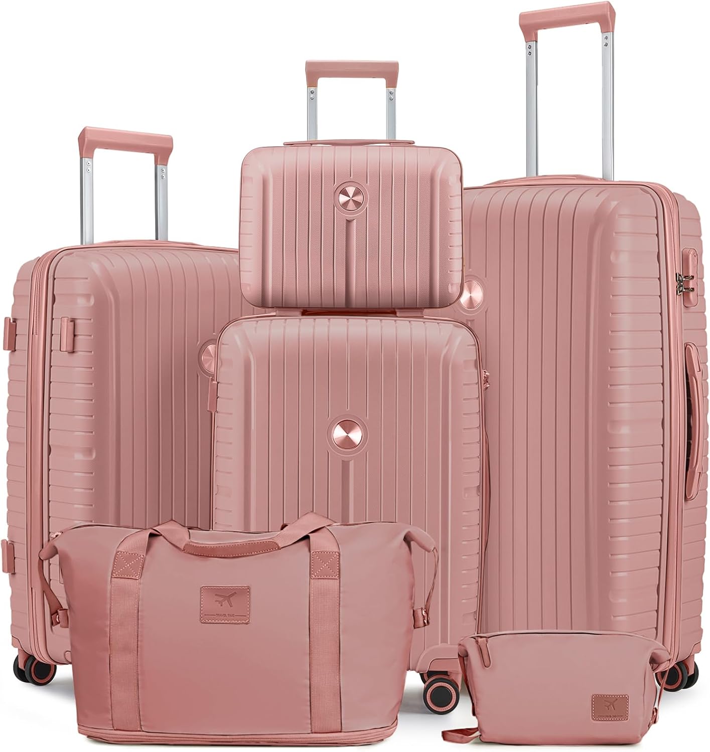 Joyway Luggage Sets 6 Piece Hardside Suitcase with Spinner Wheels