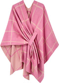 Moss Rose Women's Poncho Shawl for Cozy Fall and Winter Style