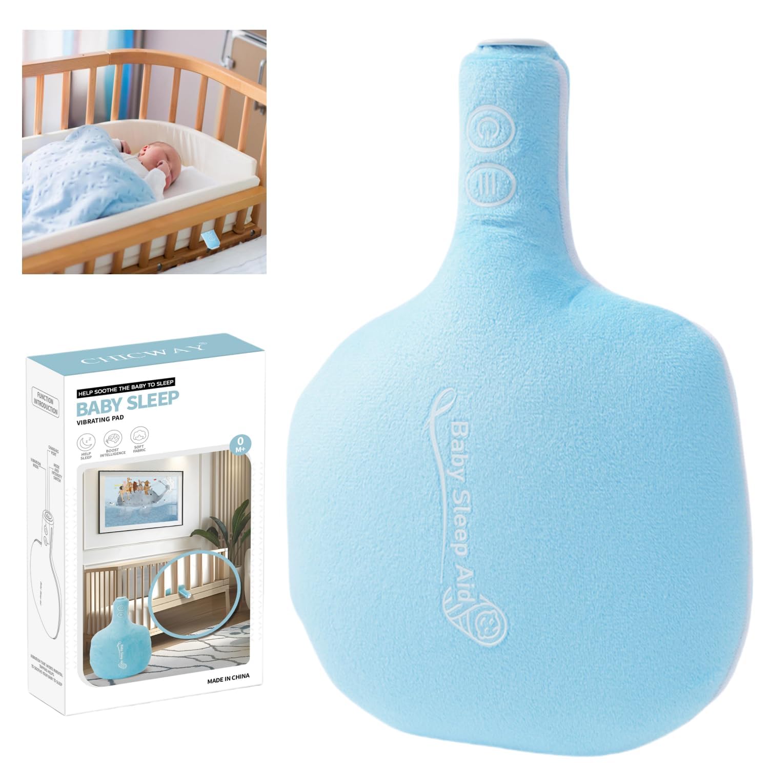 Baby Vibrating Soother with 3 Vibration Modes for Sleep