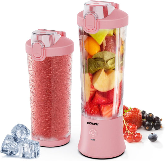OKHONY 20oz Portable Blender for Shakes - Blend On-The-Go!