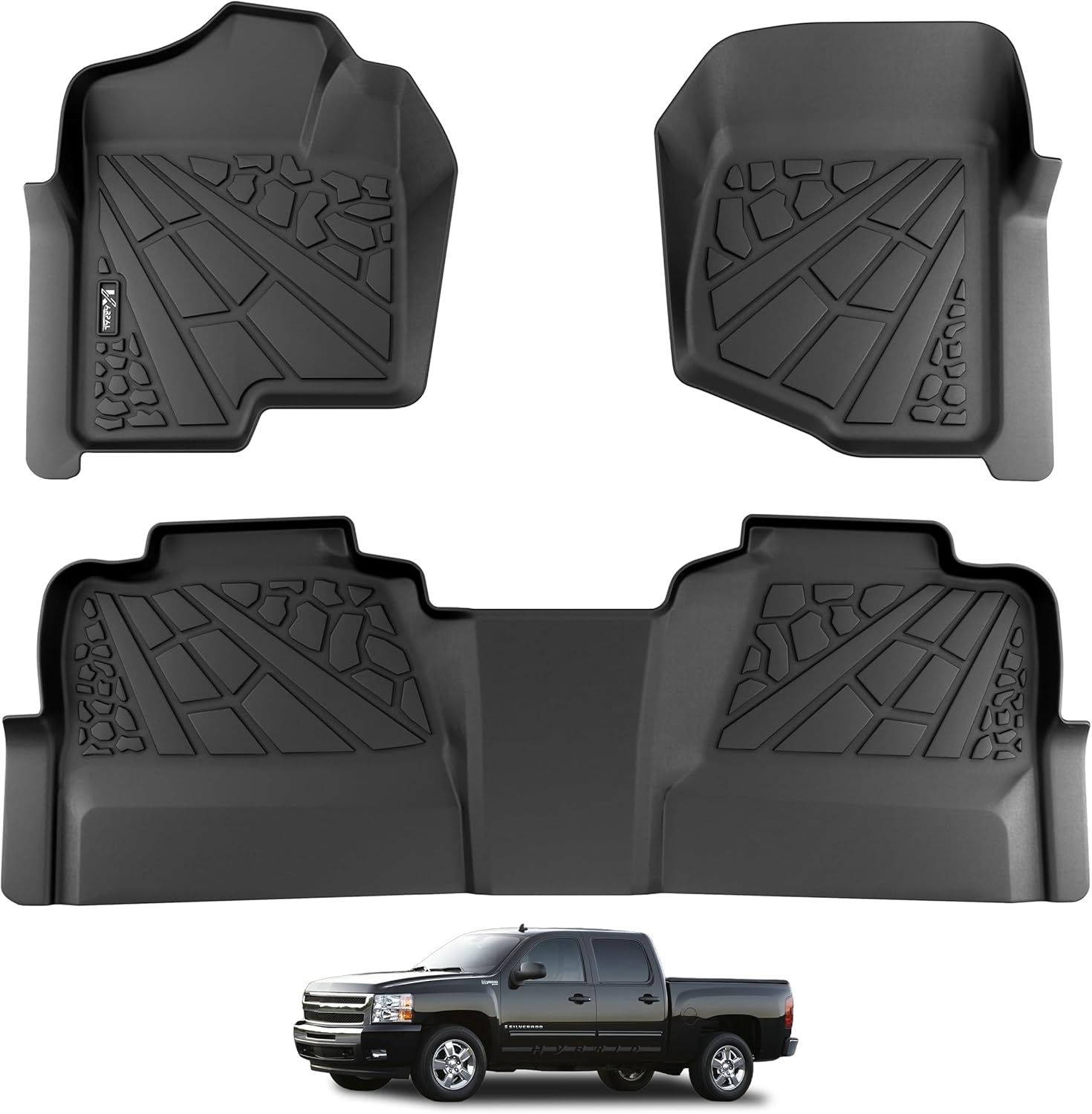 Custom Fit All-Weather Floor Mats for Chevy Silverado & GMC Sierra