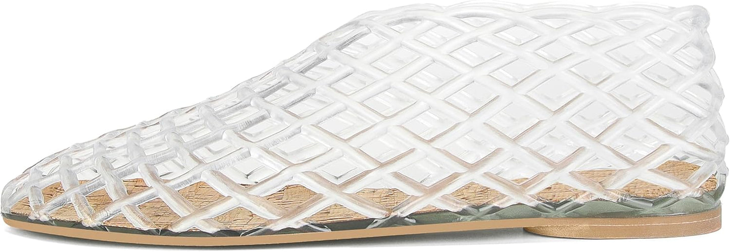 Jelly Mesh Ballet Flats for Women - Comfortable Beach Shoes