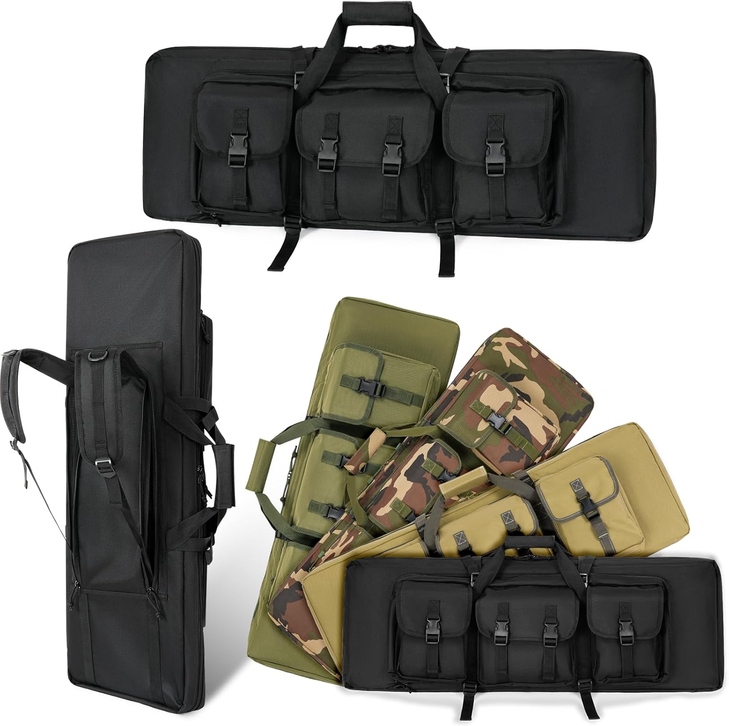 DULCE DOM Double Rifle Case Soft Bag for Firearm Storage
