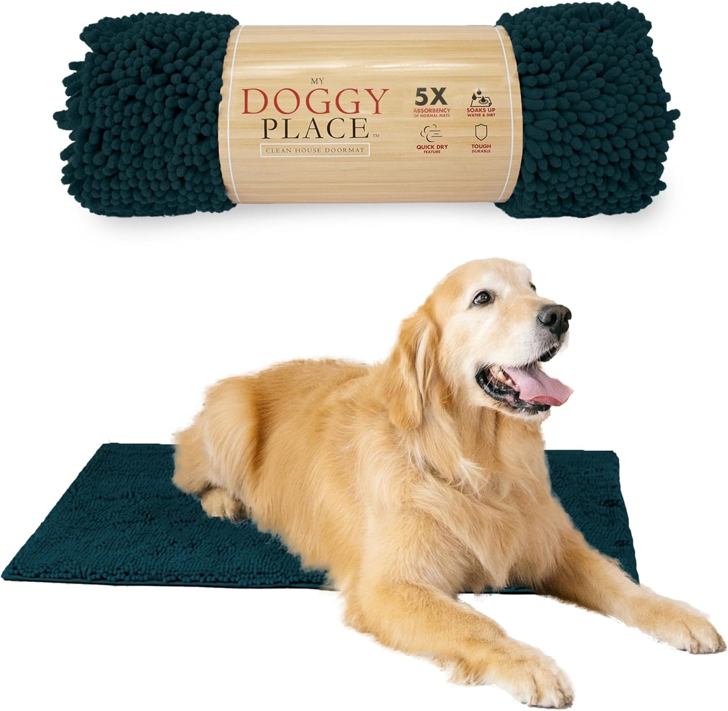 Microfiber Dog Mat for Muddy Paws - Absorbent and Quick-Drying