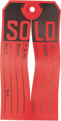 Avery Sold Tags 4 3/4 x 2 3/8 Red/Black - Clear Sold Status