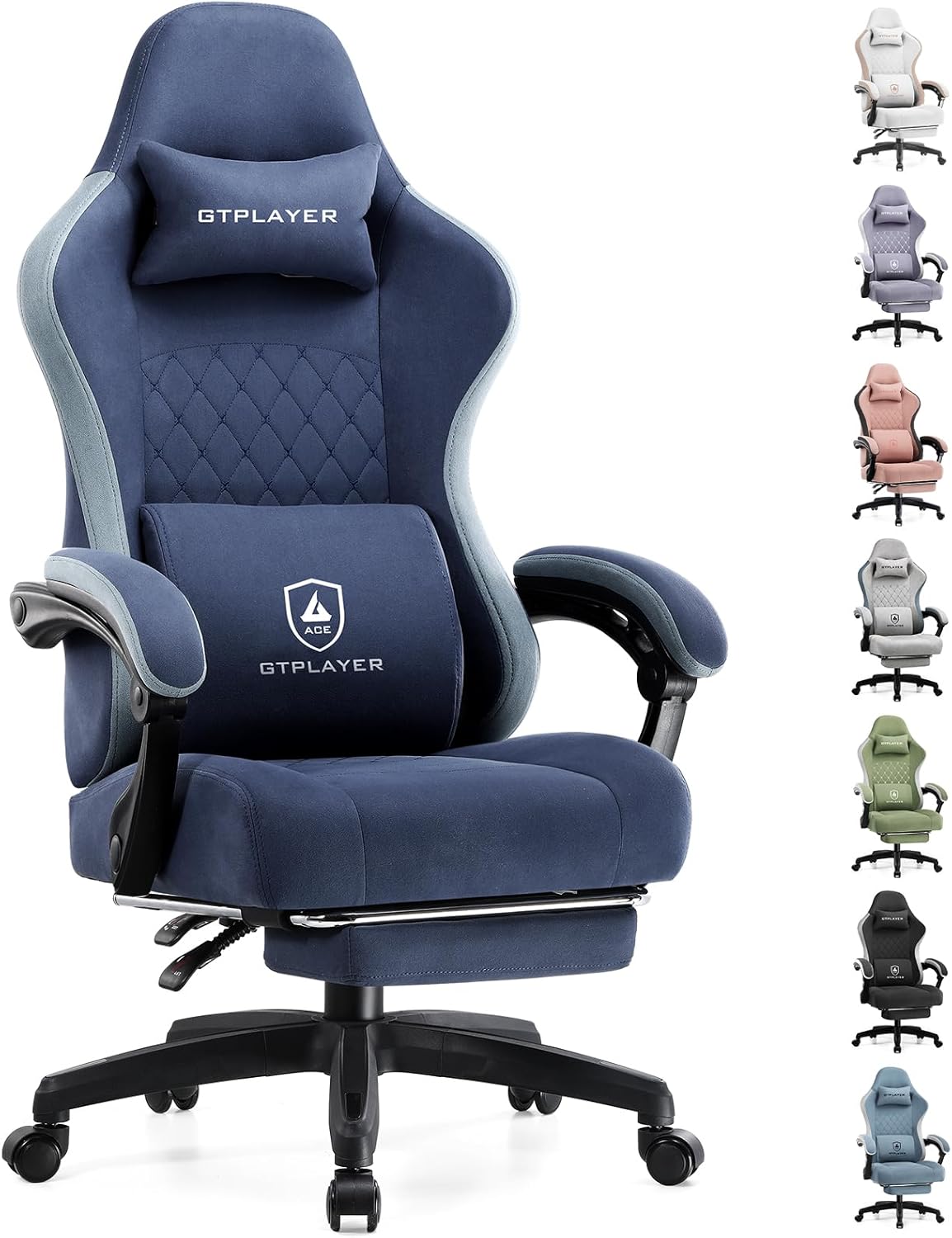 GTPLAYER High Back Gaming Chair with Footrest