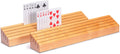Extra-Wide Solid Beechwood Playing Card Holders - Set of 2