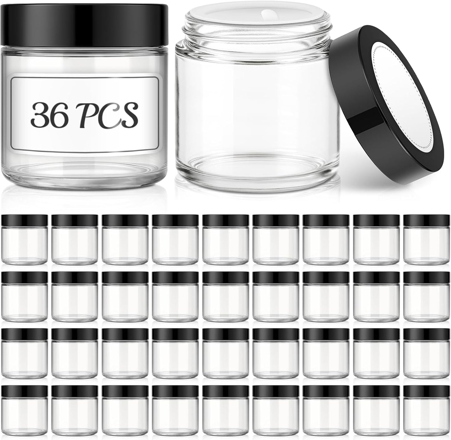4 oz Small Glass Jars with Lids for Cosmetics and Samples
