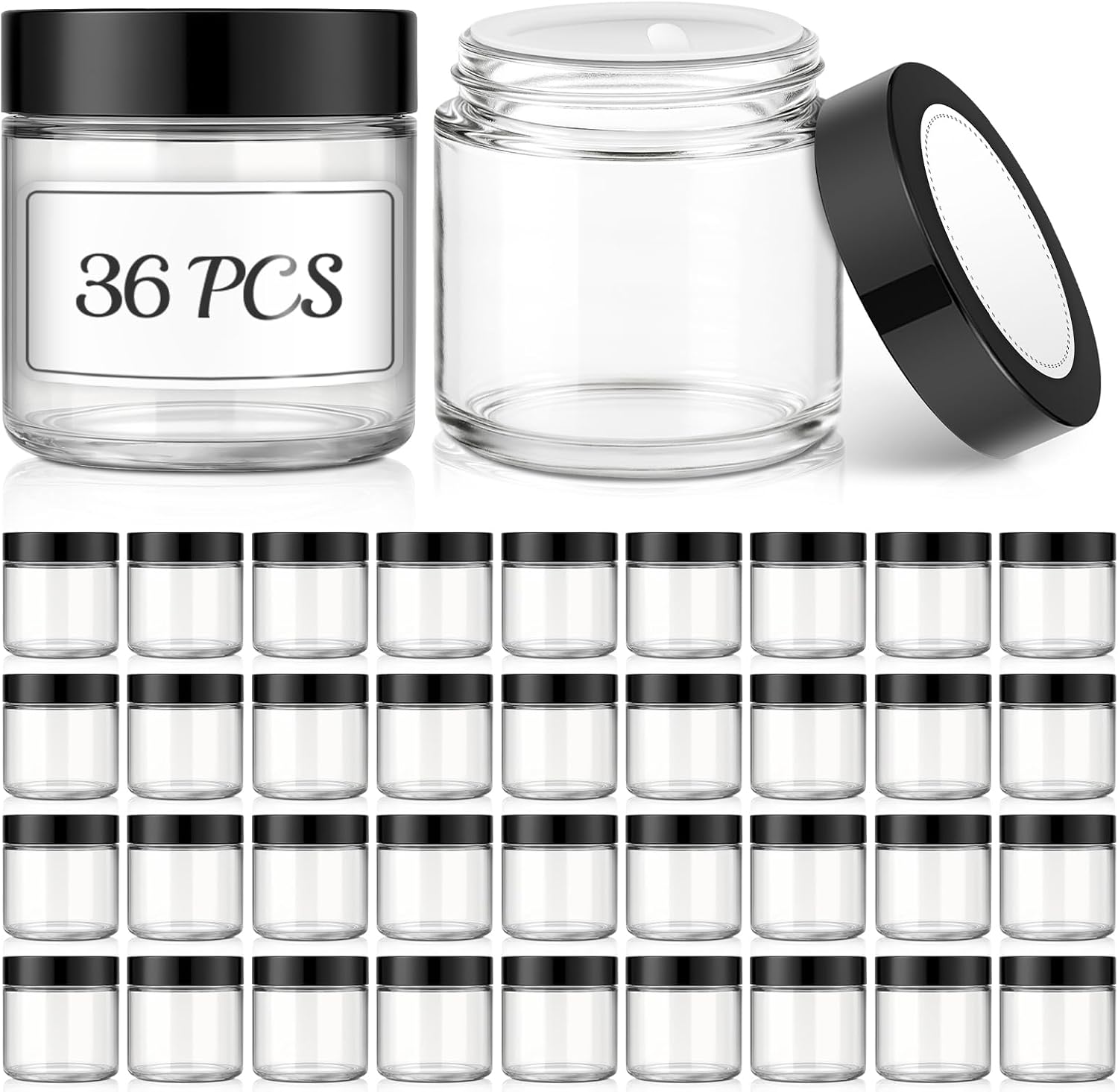 4 oz Small Glass Jars with Lids for Cosmetics and Samples