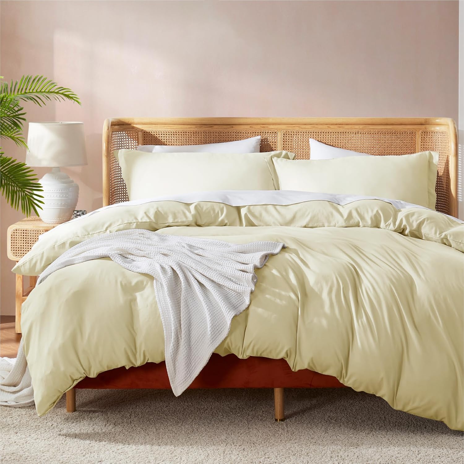 Nestl Vanilla Yellow Duvet Cover Queen Size for Ultimate Comfort