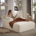 67 Inch Chaise Lounge Chair Indoor - Oversized Corduroy Sleeper