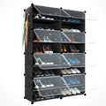 Shoe Rack Organizer 32 Pair Shoe Storage Cabinet - Dustproof 8 Tier