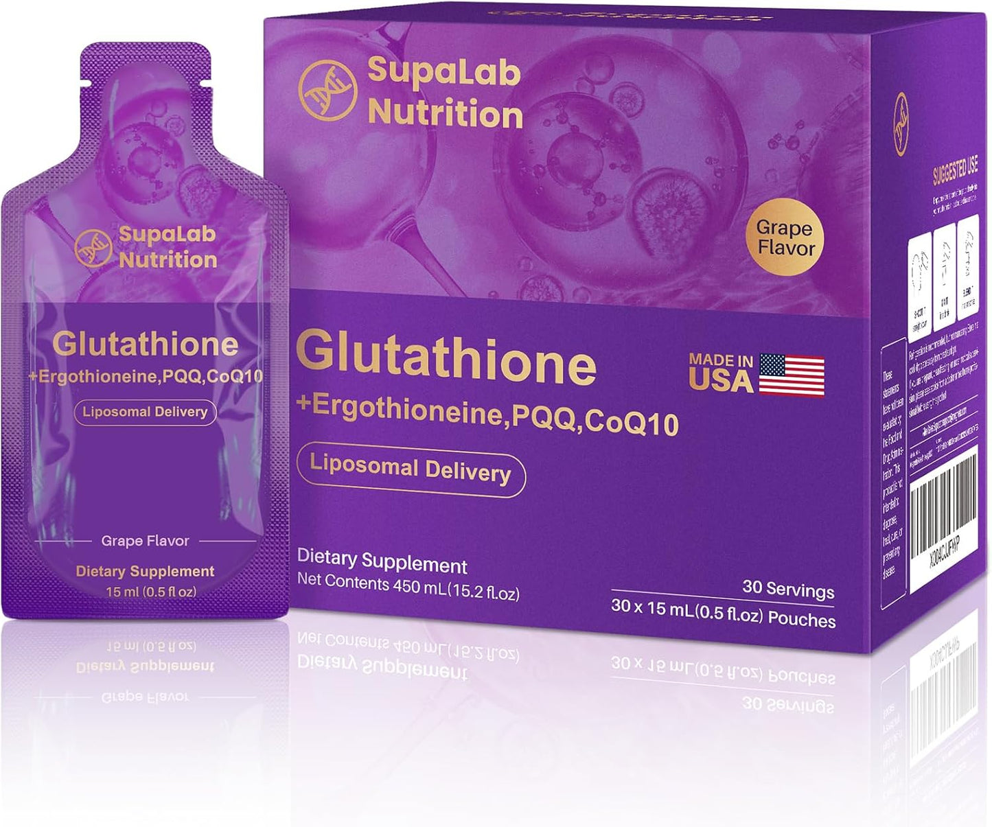 Liposomal Glutathione Supplement with PQQ, CoQ10 & Vitamin C