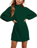 Fall Winter Girls Oversized Sweater Dress Turtleneck - Cozy Casual Fit