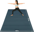 Foldable Wide & Large Yoga Mat 72in x 24in - Thick Cushioned Travel