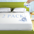 2 Pack Mattress Protector Full Size Waterproof Fitted Cover - Quiet