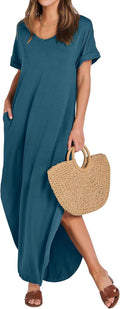 ANRABESS Women Oversized Casual Loose Summer Maxi Dress - Easy Beach
