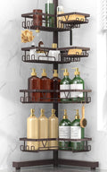 KEGII Floor Corner Shower Caddy Standing - Stable 4-Tier Organizer