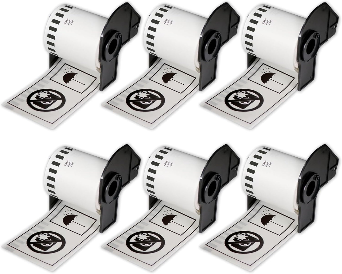 BETCKEY Black on Clear Film Continuous Tape for Brother QL Printers