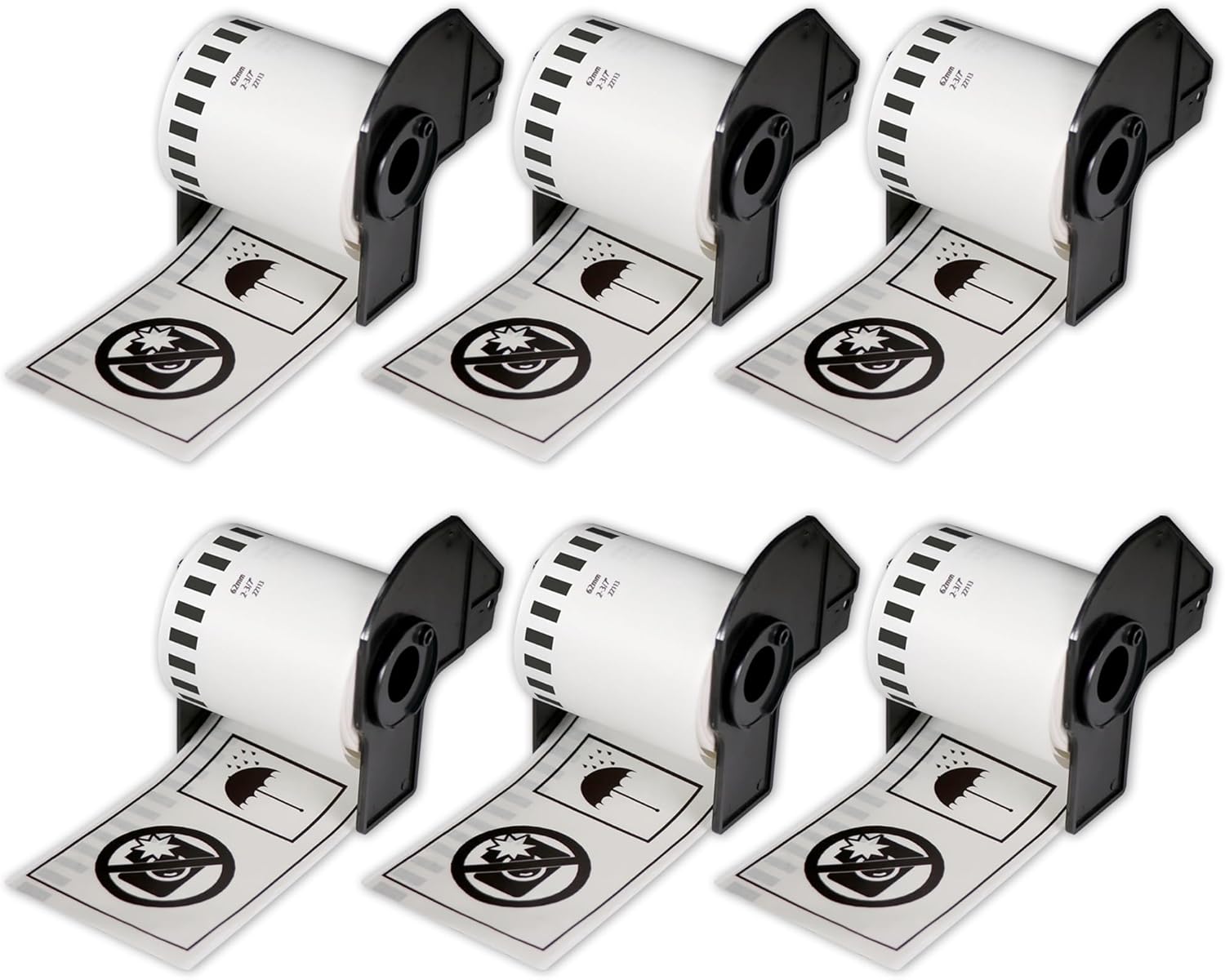 BETCKEY Black on Clear Film Continuous Tape for Brother QL Printers