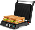 Panini Grill Press Sandwich Maker 1400W - Versatile Contact Grill