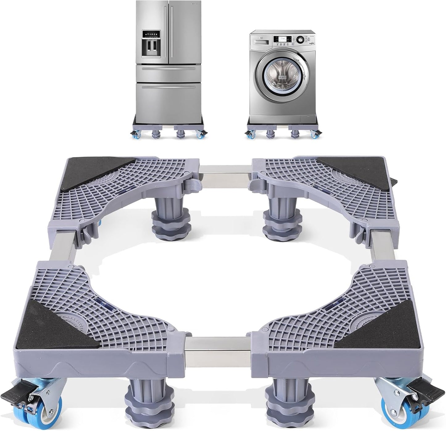 Adjustable Mini Fridge Stand with Swivel Wheels