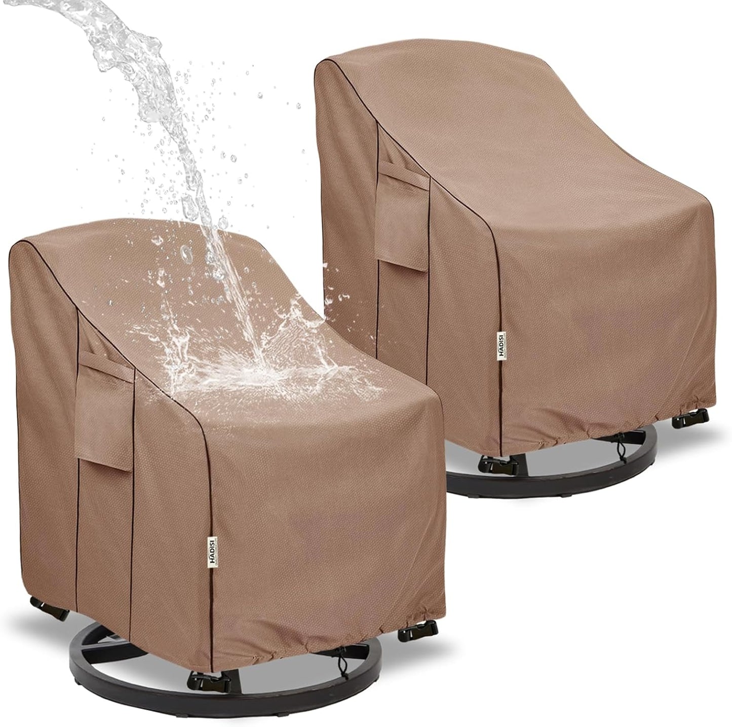 Patio Swivel Chair Covers 2 Pack for All-Weather Protection