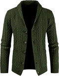JMIERR Men's Casual Long Sleeve Shawl Collar Cardigan Sweater