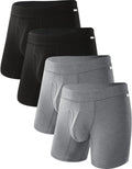 BAMBOO COOL Men's Ultra ComfortSoft Boxer Briefs - Moisture Wicking 8%