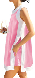 Women's Color Block 2 Piece Lounge Set - Sleeveless Crewneck Top