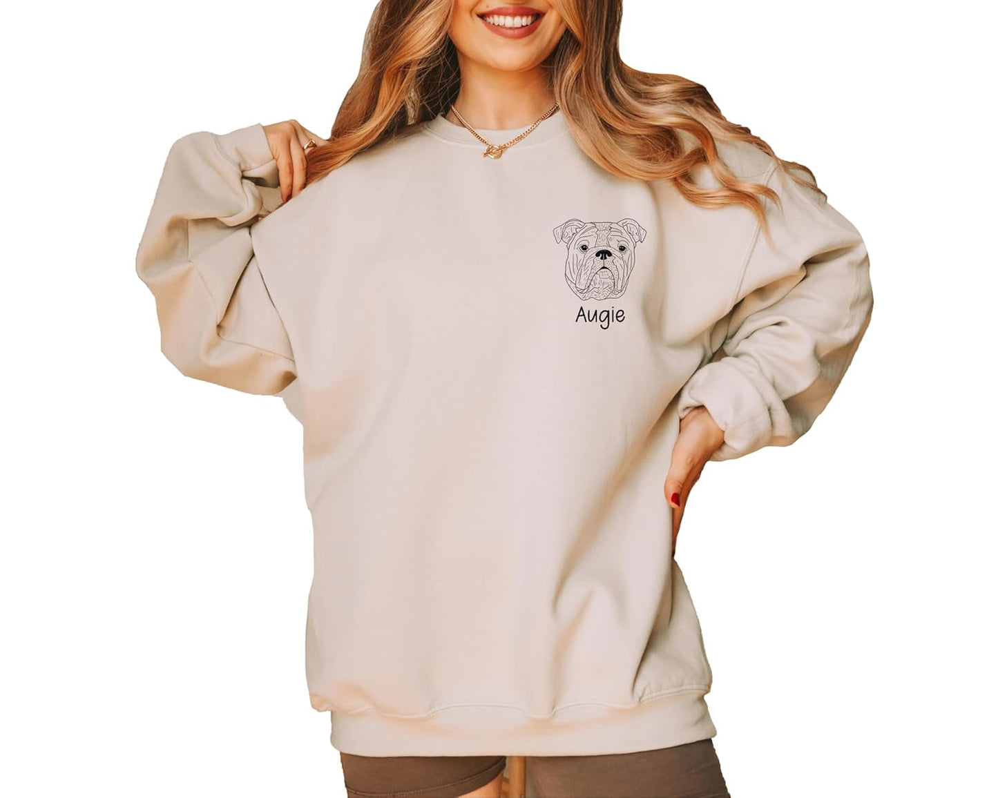 Custom Dog Mom Sweatshirt - Personalized Pet Portrait - Cozy Gift