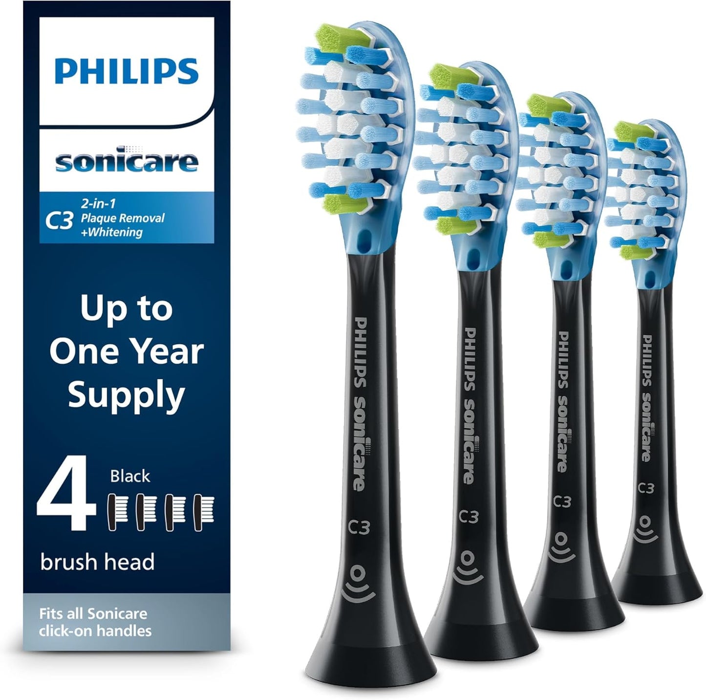 Philips Sonicare C3 Two-in-One Replacement Electric Toothbrush Heads