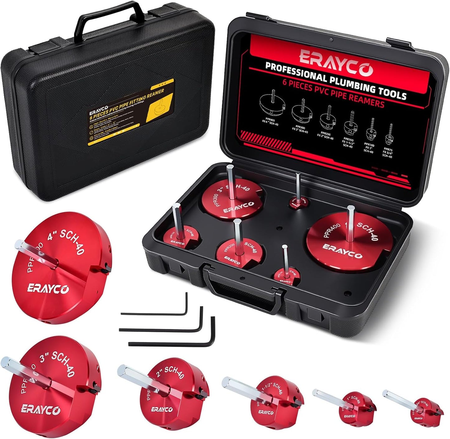 Erayco PVC Pipe Reamer Kit for Efficient Plumbing Projects