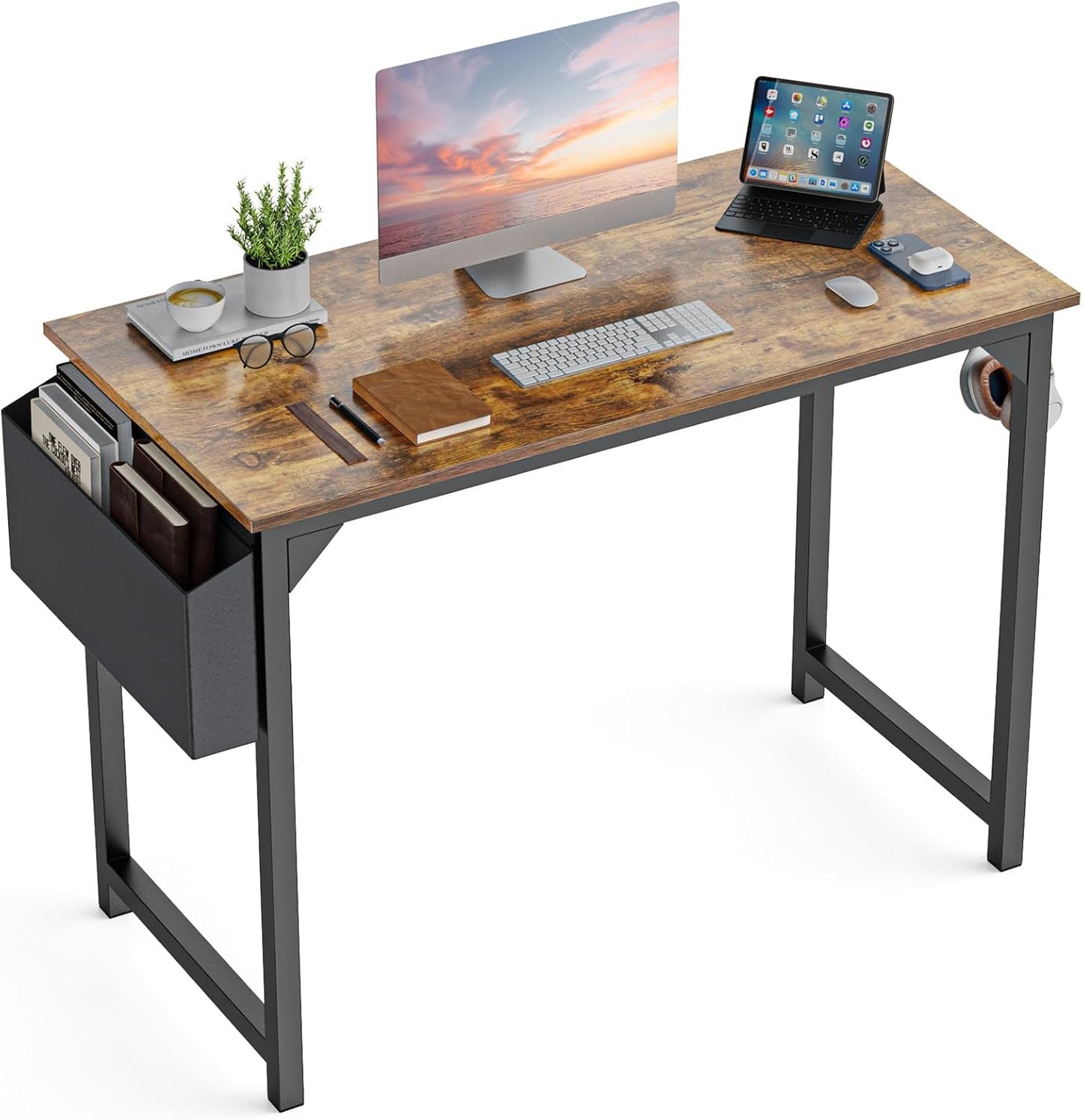 DUMOS 40 Inch Small Computer Office Desk for Home Bedroom