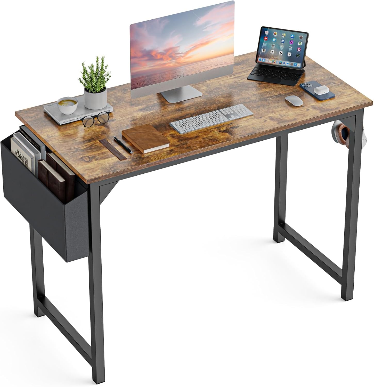 DUMOS 40 Inch Small Computer Office Desk for Home Bedroom
