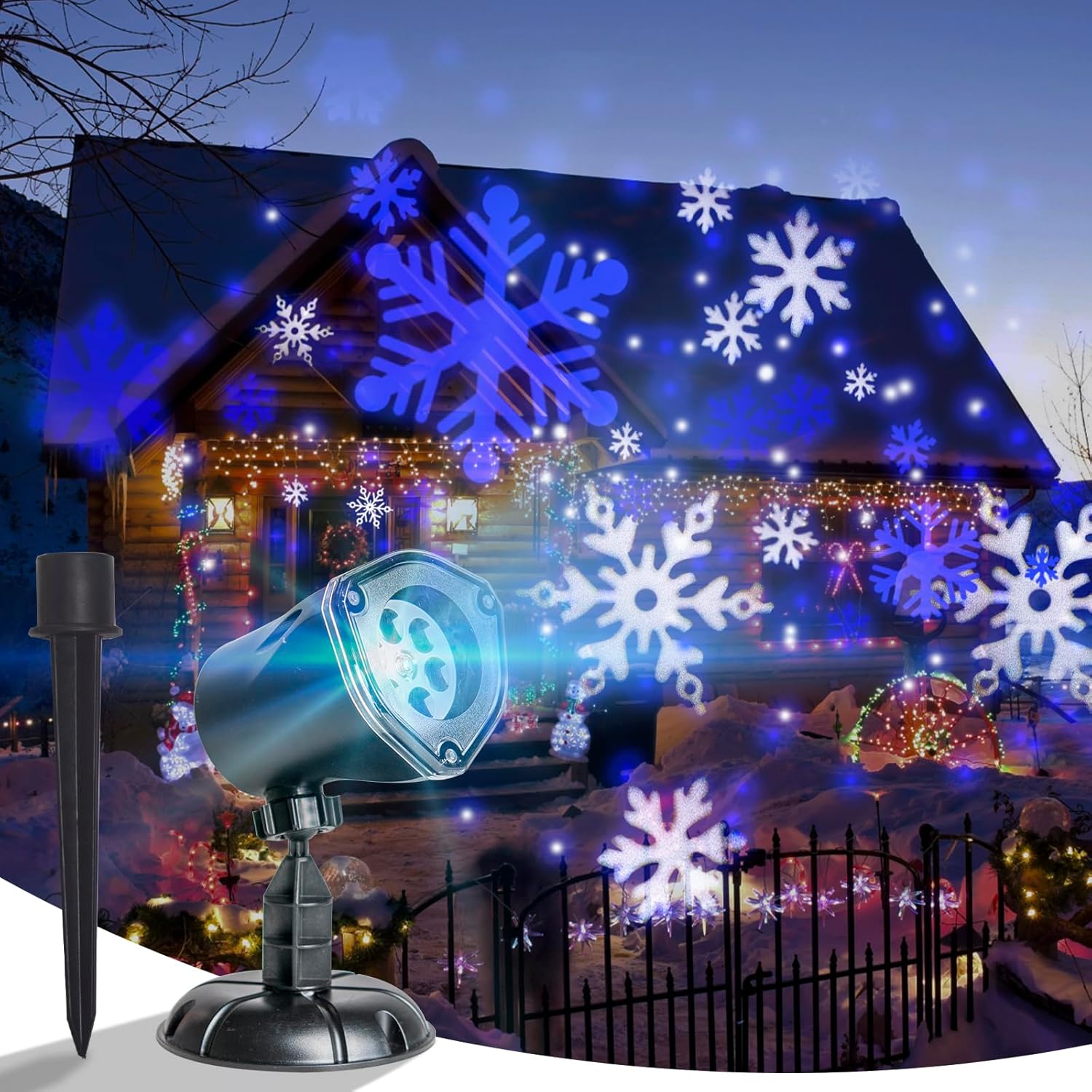 Snowflakes Christmas Projector - Waterproof LED Light