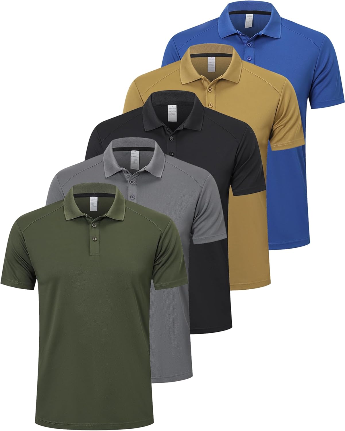 ZENGVEE Mens Polo Shirts for Quick Dry Athletic Performance