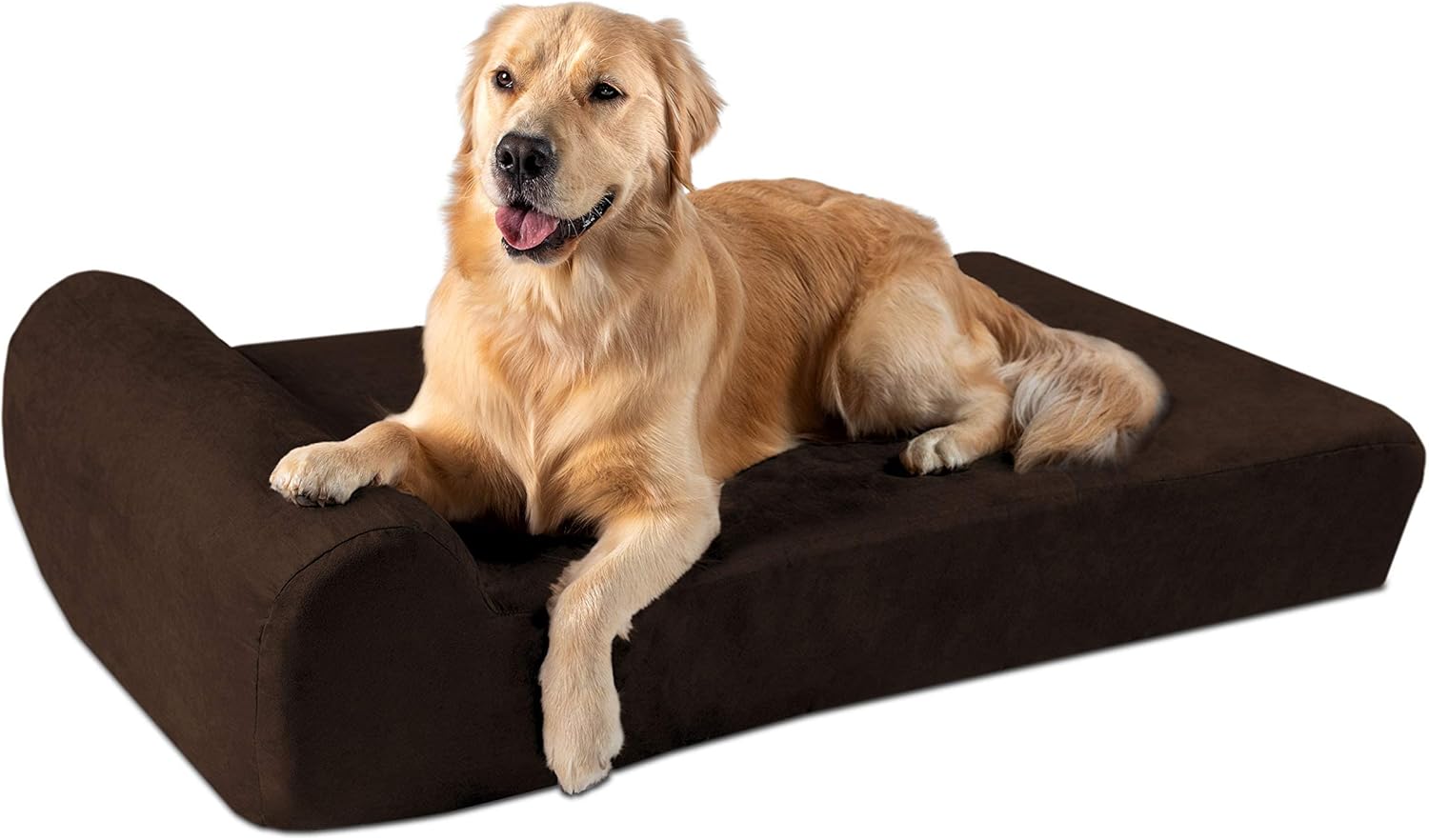 Big Barker Headrest Dog Bed for Large Dogs - Chocolate