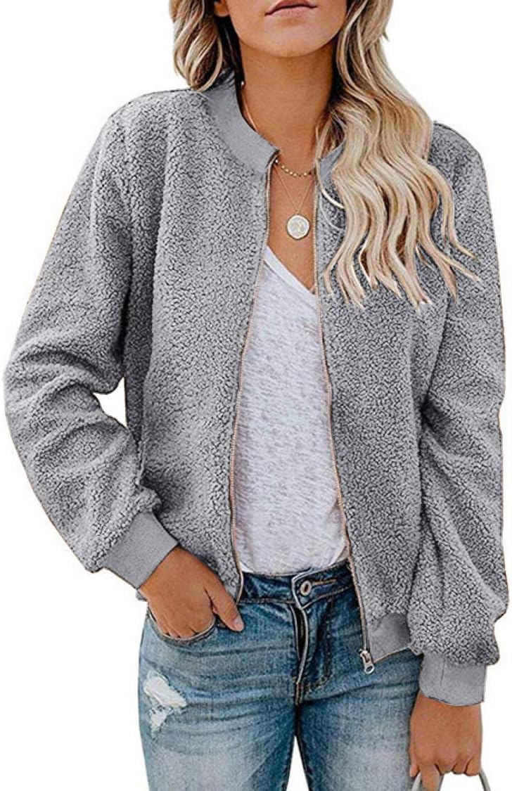 MIROL Women's Sherpa Fleece Jacket for Cozy Casual Style