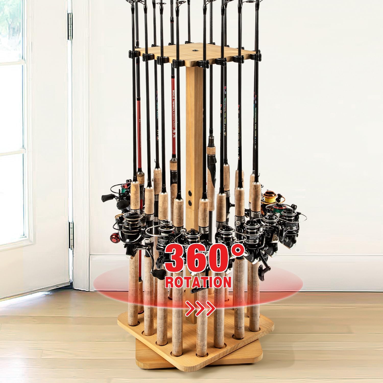 Ghosthorn Fishing Rod Holders for Garage with 360 Degree Rotation