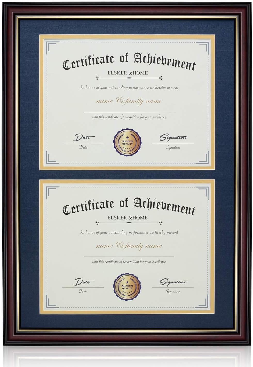 ELSKER&HOME Double Document Frame for Certificates and Awards