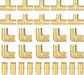 3/4 in PEX Fittings 30-Pack Assortment - Durable No Lead Brass Set