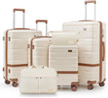 Lightweight Hard Shell Luggage Sets with Spinner Wheels - 6 Piece Set