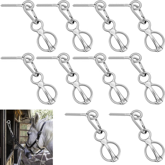 Stainless Steel Horse Tie Ring Set for Safe Training and Restraint