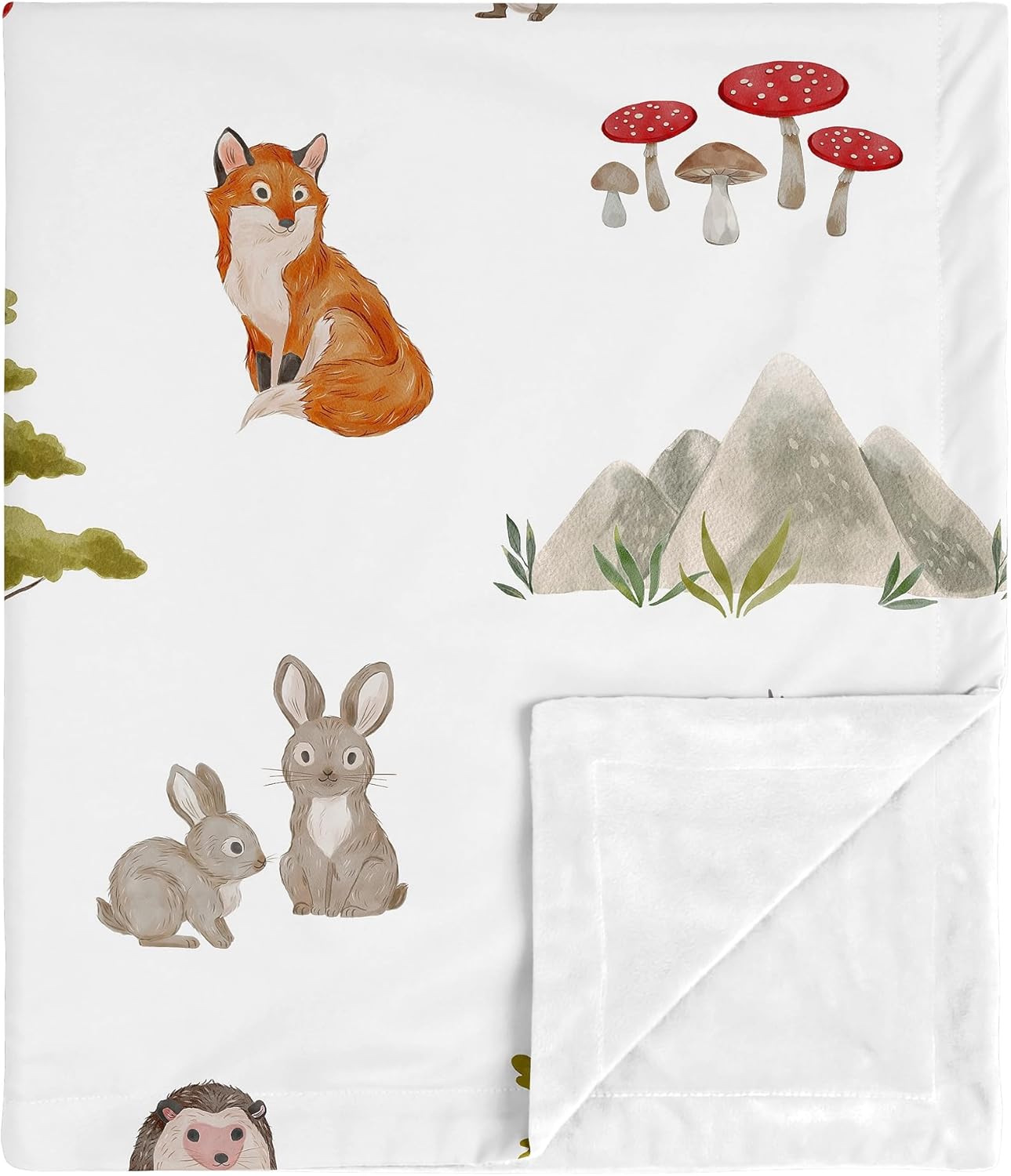 Woodland Forest Animals Baby Blanket for Comfort and Security