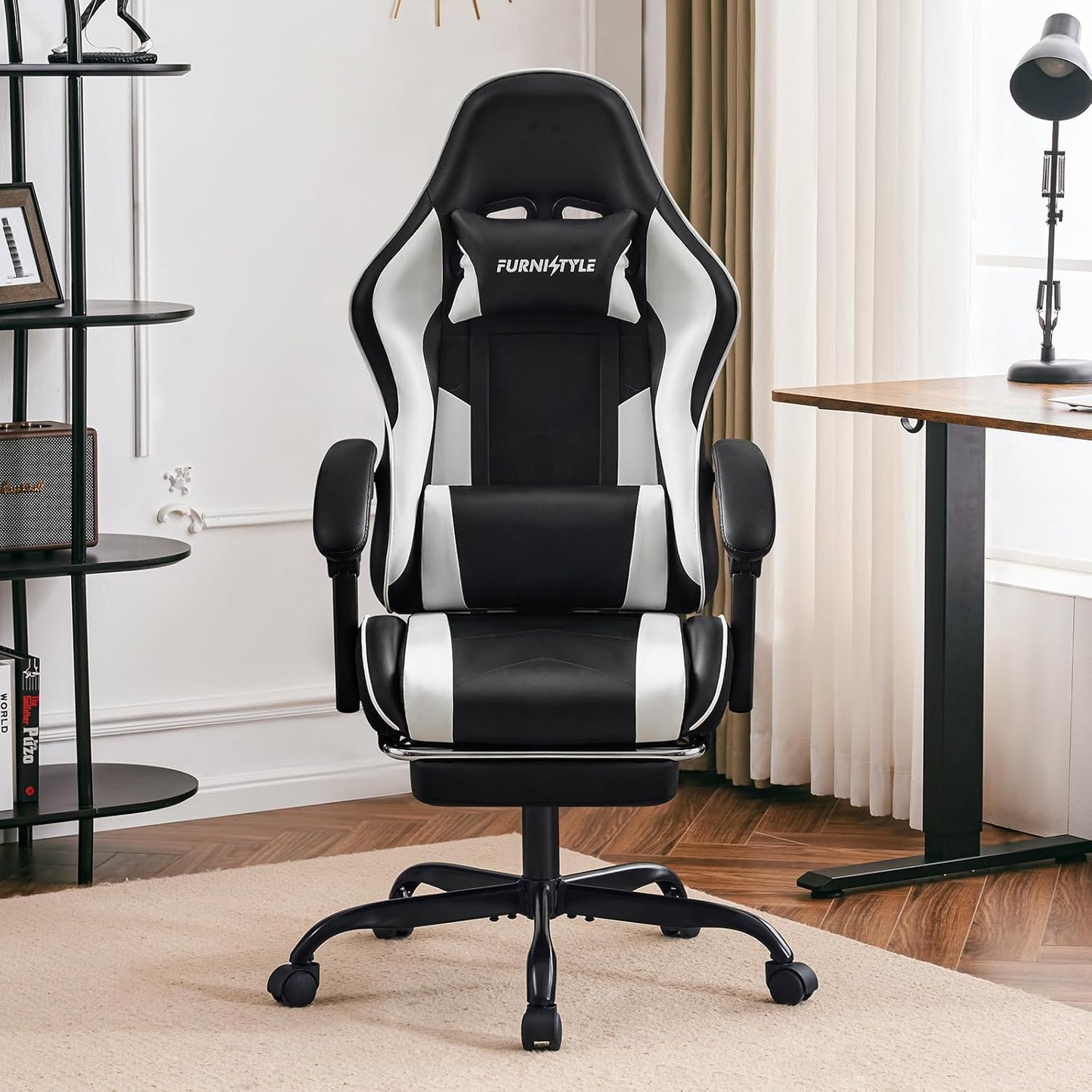 Gaming Chair with Footrest for Comfort and Ergonomic Support