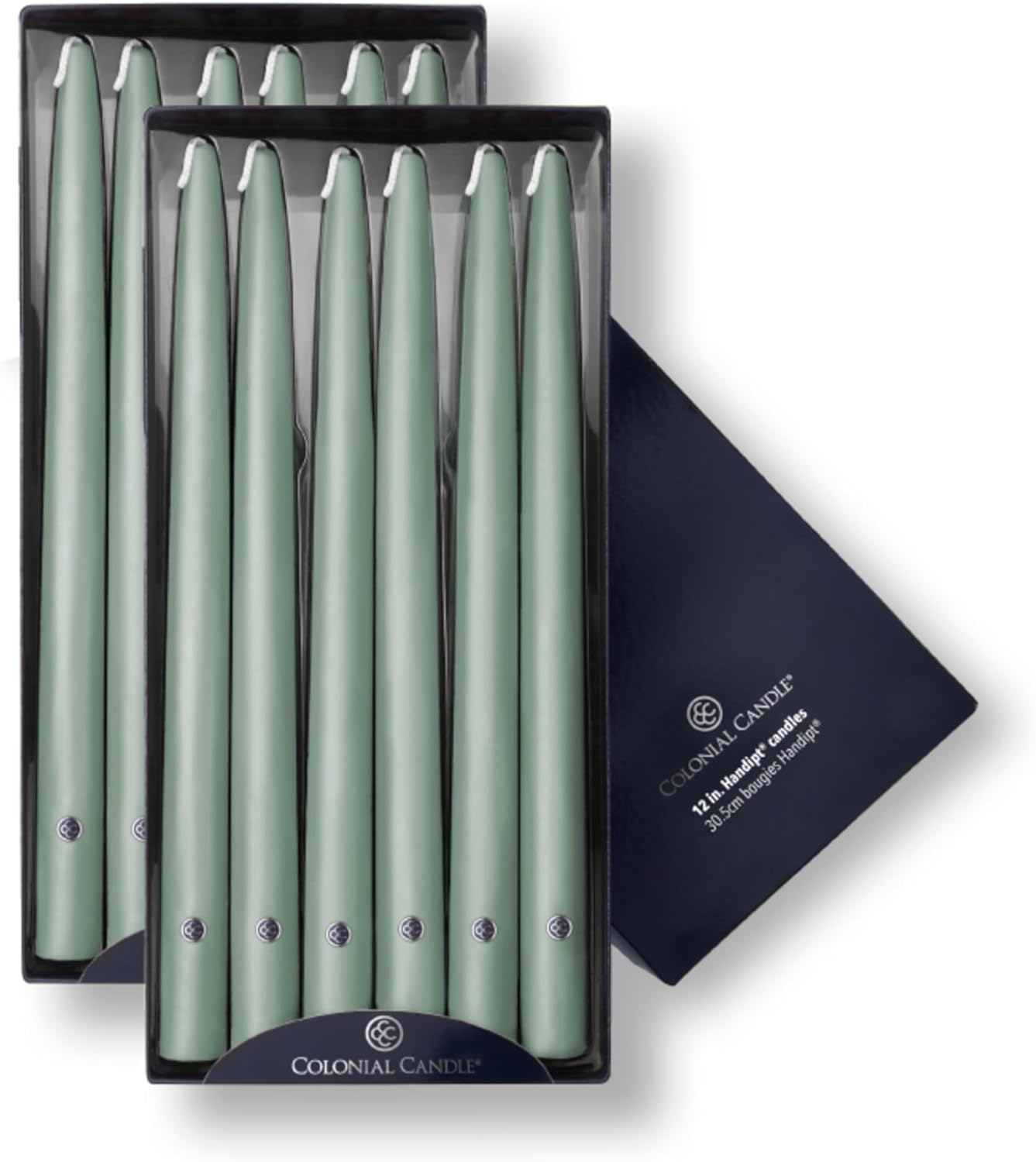 Colonial Candle Handipt Collection 12 in Taper Candles Pack of 12